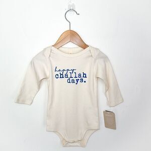 Tenth & Pine Baby “Happy Challah Days” Long Sleeve Bodysuit